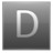 Letter D grey Icon